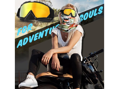 5 Pcs Motorcycle Dirt Bike Goggles for Men Women