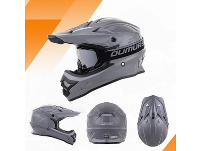 Adult ATV Dirt Bike Helmet with Goggles Gloves