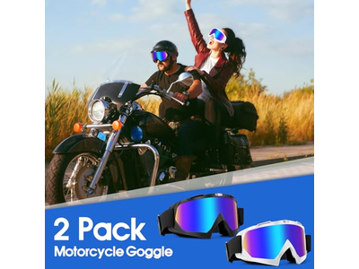 Dirt Bike Goggles 2 Pack ATV Goggles Motocross
