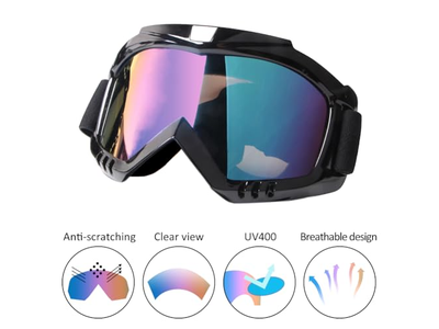 Dirt Bike Goggles ATV Goggles 2 Pack Motorcycle Goggles For Men Women