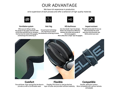 Goggles Motorcycle Goggles with Dual Lens