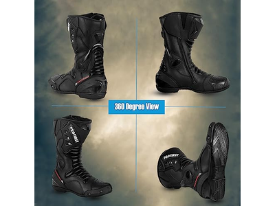 Motorbike Leather Boots Motorcycle Waterproof Motorbike Shoes