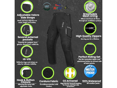 Motorcycle Pants for Men Women Armored Cordura